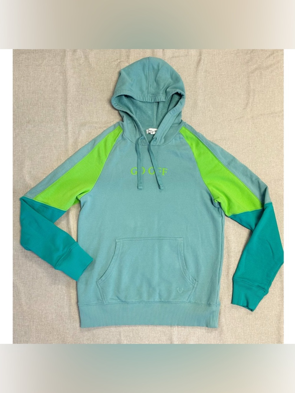 True Religion Men's Color Blocked Pullover Hoodie Size M